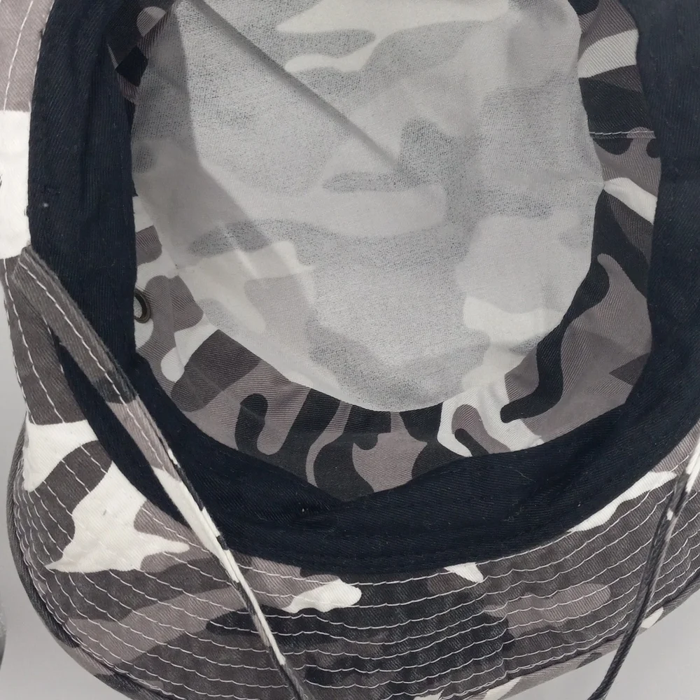 CAMOUFLAGE GRAY BUCKET HAT